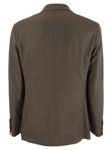 Brunello Cucinelli Deconstructed Wool, Silk And Cashmere Diagonal Jacket With Saharan Style Pockets - Men - Piano Luigi