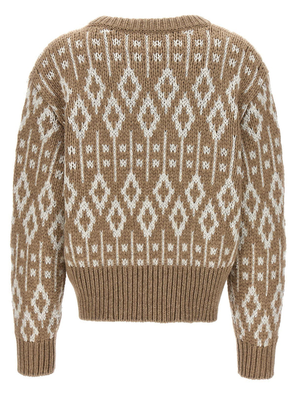 Brunello Cucinelli Diamond Jaquard Sweater - Women - Piano Luigi