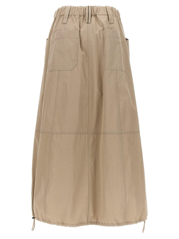 Brunello Cucinelli Drawstring Skirt At The Hem - Women - Piano Luigi