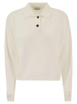 Brunello Cucinelli English Rib Cotton Polo-style Jersey With Jewellery - Women - Piano Luigi