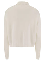 Brunello Cucinelli English Rib Cotton Polo-style Jersey With Jewellery - Women - Piano Luigi