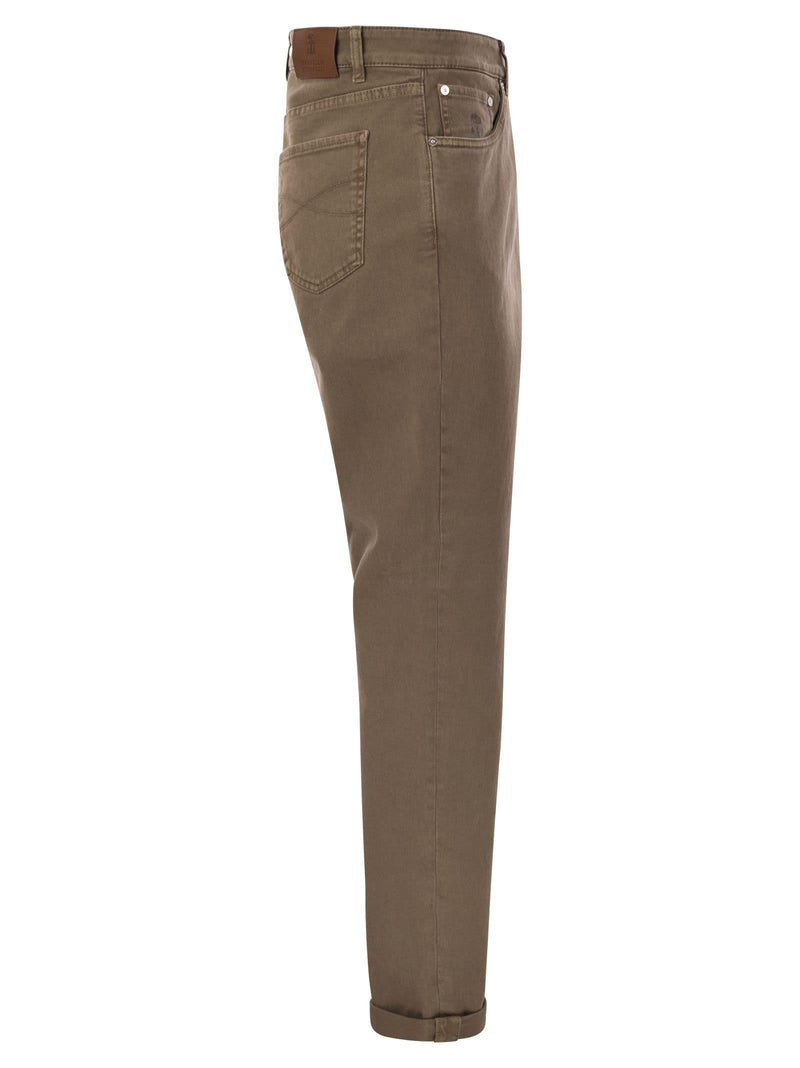 Brunello Cucinelli Five-pocket Traditional Fit Trousers In Light Comfort-dyed Denim - Men - Piano Luigi