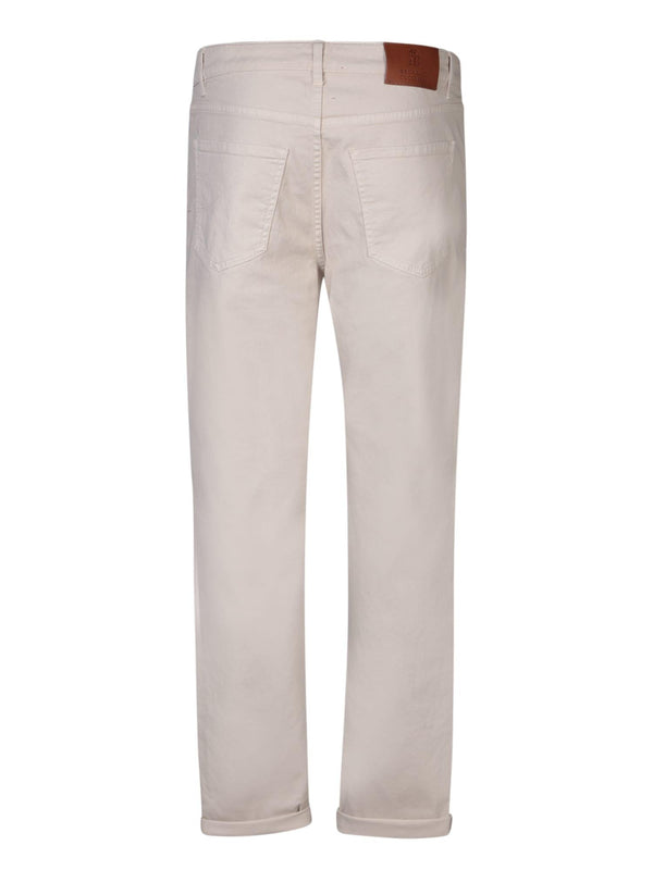 Brunello Cucinelli Five Pockets Beige Trousers - Men - Piano Luigi