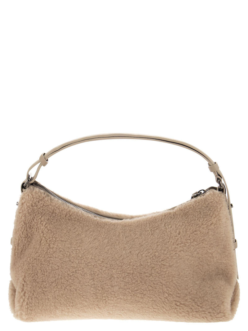 Brunello Cucinelli Fleecy Bag Made Of Virgin Wool And Cashmere With Necklace - Women - Piano Luigi