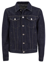 Brunello Cucinelli Four-pocket Jacket In Lightweight Denim - Men - Piano Luigi