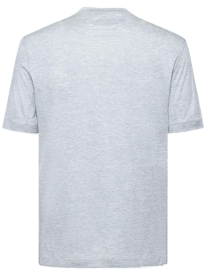 Brunello Cucinelli Grey Cotton T-shirt - Men - Piano Luigi