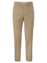 Brunello Cucinelli Italian Fit Cotton Gabardine Trousers - Men - Piano Luigi