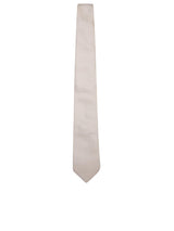 Brunello Cucinelli Jacquard Micro-pattern Cream Tie - Men - Piano Luigi