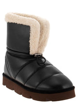 Brunello Cucinelli Leather Boot With Shearling Lining And Shiny Details - Women - Piano Luigi