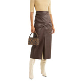 Brunello Cucinelli Leather Skirt - Women - Piano Luigi