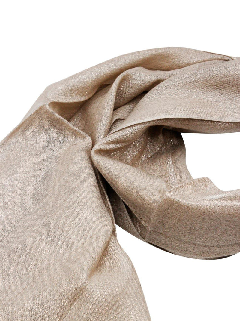 Brunello Cucinelli Lightweight Cashmere And Silk Scarf With Lurex Lamè Thread And Fringed Hem. Measures 80 X 225 Cm - Women - Piano Luigi