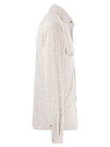 Brunello Cucinelli Linen And Cotton Blend Leisure Fit Shirt With Press Studs And Pockets - Men - Piano Luigi