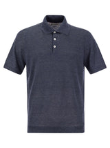 Brunello Cucinelli Linen And Cotton Knit Polo Shirt - Men - Piano Luigi