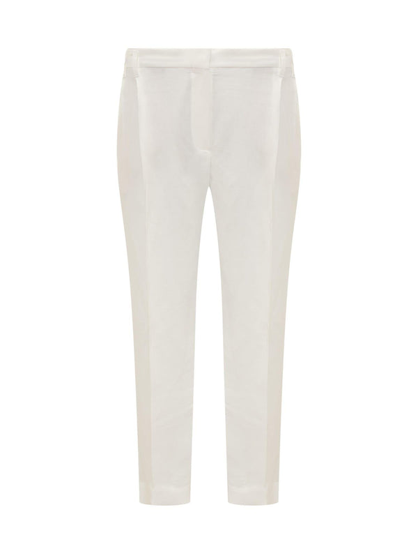 Brunello Cucinelli Linen Blend Trousers - Women - Piano Luigi