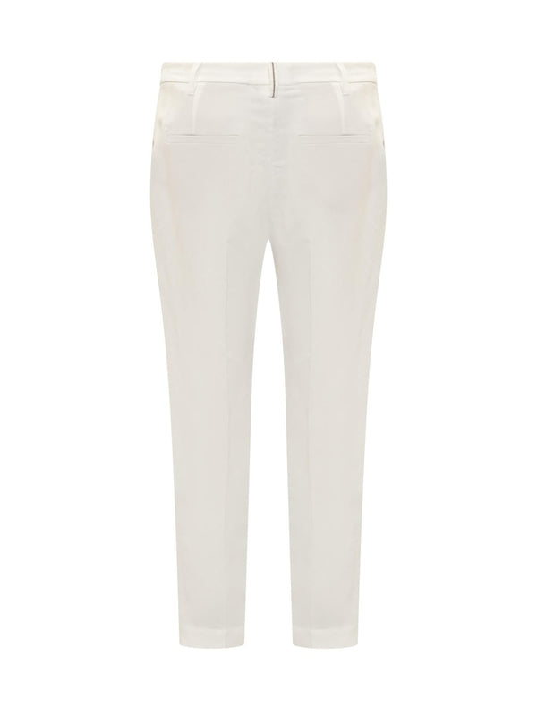 Brunello Cucinelli Linen Blend Trousers - Women - Piano Luigi