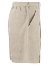 Brunello Cucinelli Linen Shorts - Women - Piano Luigi