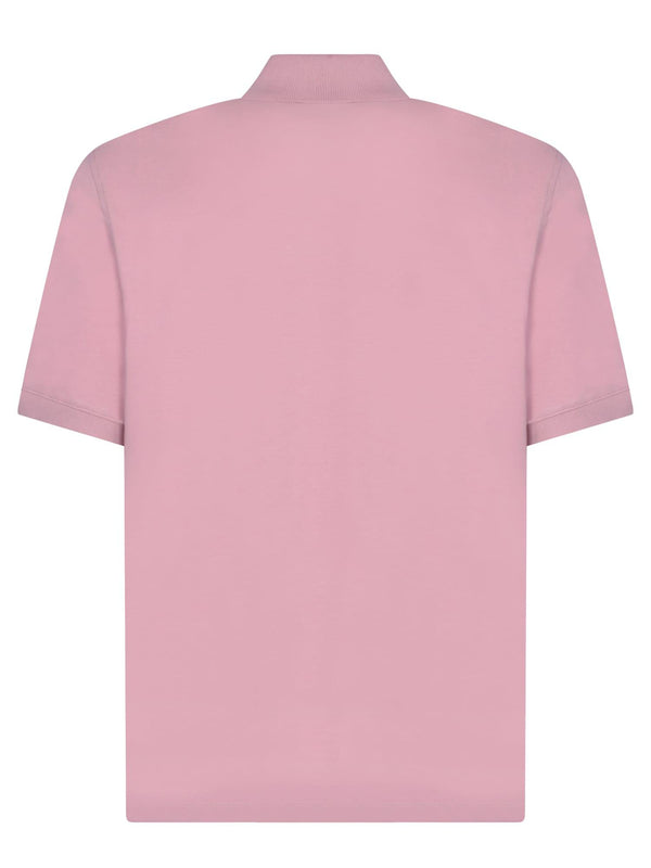 Brunello Cucinelli Logo Pink Polo Shirt - Men - Piano Luigi