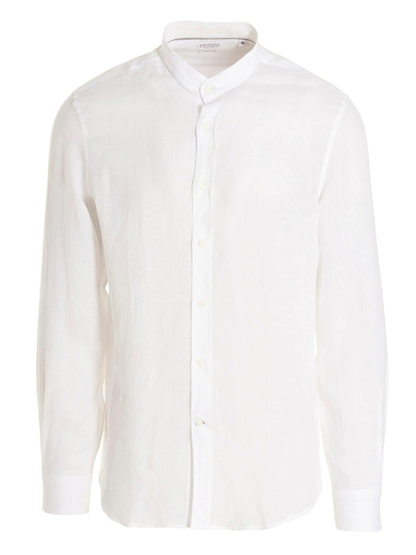 Brunello Cucinelli Mandarin Collar Shirt - Men - Piano Luigi