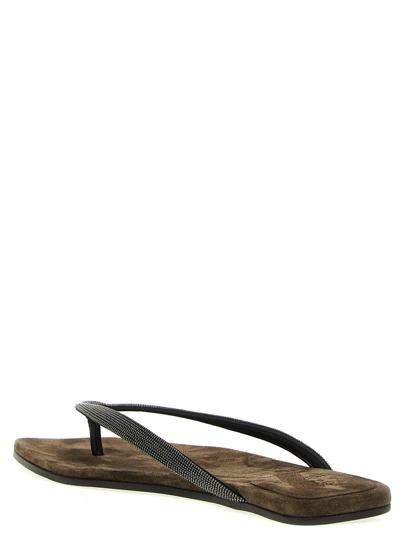 Brunello Cucinelli monile Thong Sandals - Women - Piano Luigi