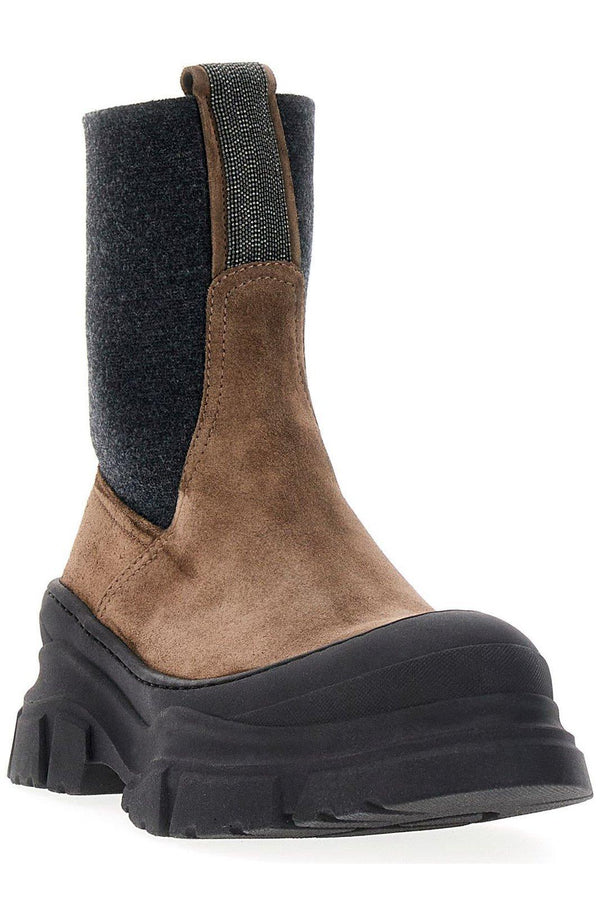 Brunello Cucinelli Monili-embellished Slip-on Ankle Boots - Women - Piano Luigi