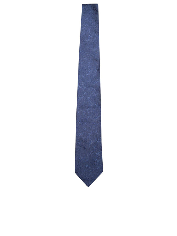 Brunello Cucinelli Paisley Motif Blue Tie - Men - Piano Luigi