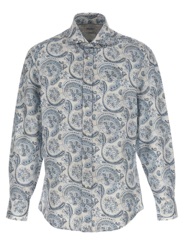 Brunello Cucinelli Patterned Shirt - Men - Piano Luigi