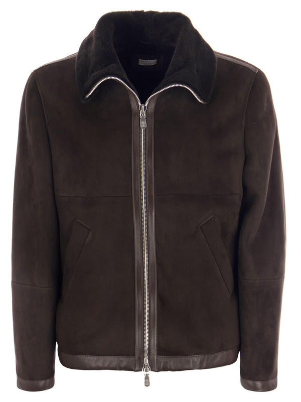 Brunello Cucinelli Pilot Jacket In Suede Shearling - Men - Piano Luigi