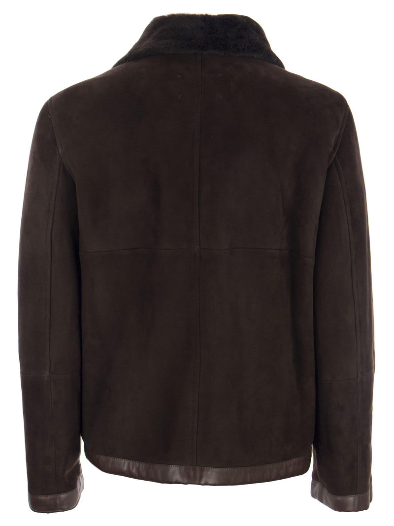 Brunello Cucinelli Pilot Jacket In Suede Shearling - Men - Piano Luigi