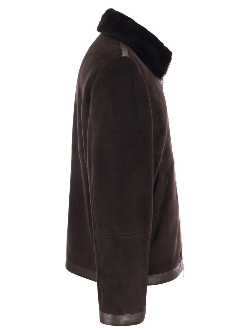 Brunello Cucinelli Pilot Jacket In Suede Shearling - Men - Piano Luigi