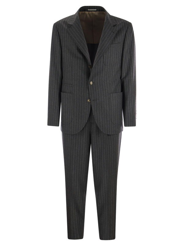 Brunello Cucinelli Pinstripe Suit In Virgin Wool - Men - Piano Luigi