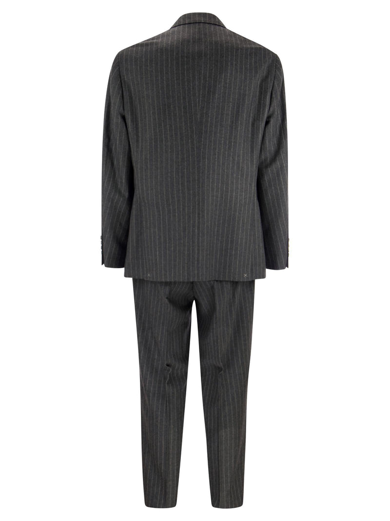 Brunello Cucinelli Pinstripe Suit In Virgin Wool - Men - Piano Luigi