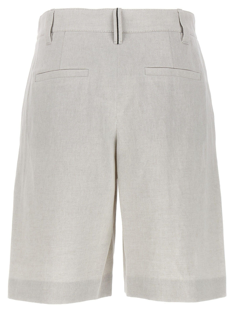 Brunello Cucinelli Pleated Bermuda Shorts - Women - Piano Luigi