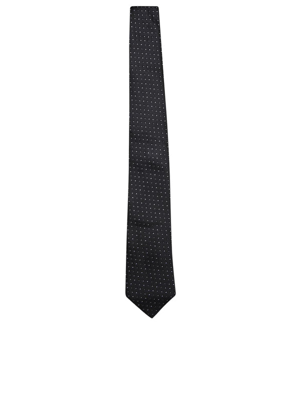 Brunello Cucinelli Polka Dot White/black Tie - Men - Piano Luigi