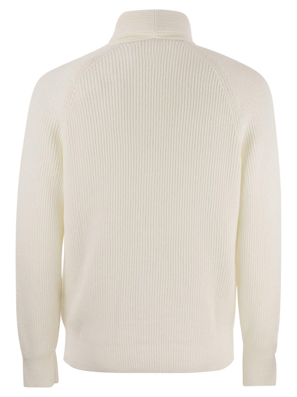 Brunello Cucinelli Pure Cotton Ribbed Cardigan With Metal Button Fastening - Men - Piano Luigi