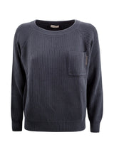 Brunello Cucinelli Ribbed-knit Pocket Jumper - Women - Piano Luigi