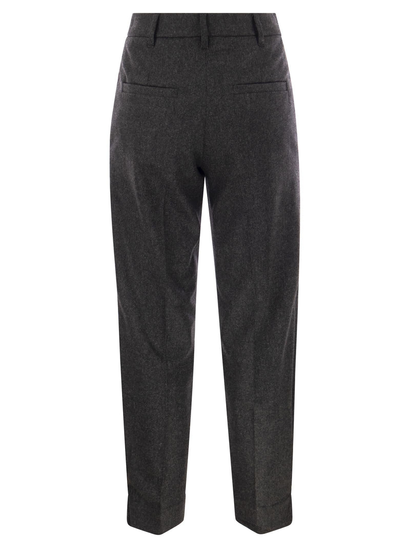 Brunello Cucinelli Sartoria Wool And Cashmere Trousers - Women - Piano Luigi