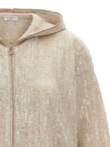 Brunello Cucinelli Sequin Hooded Cardigan - Women - Piano Luigi