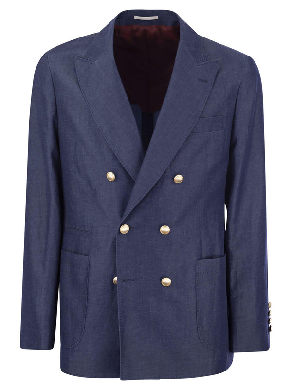 Brunello Cucinelli Single-breasted Jacket In Wool And Linen Twill - Men - Piano Luigi