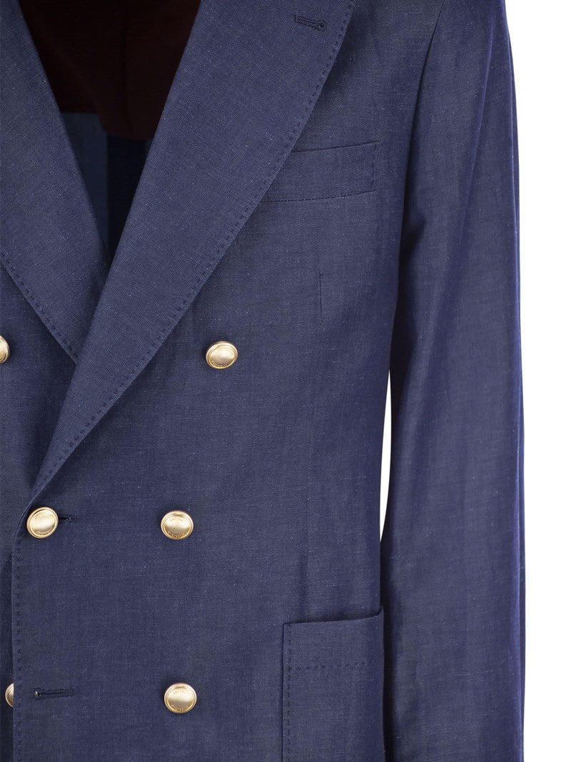 Brunello Cucinelli Single-breasted Jacket In Wool And Linen Twill - Men - Piano Luigi