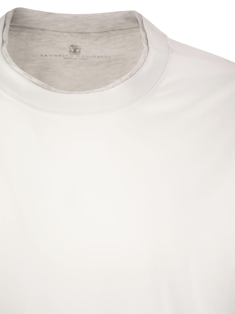 Brunello Cucinelli Slim Fit Crew-neck T-shirt In Lightweight Cotton Jersey - Men - Piano Luigi