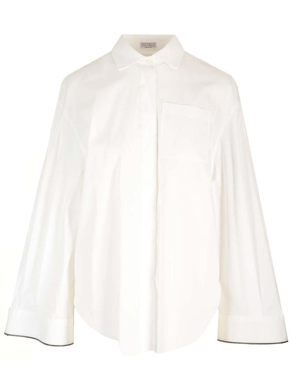 Brunello Cucinelli Stretch Popeline Shirt - Women - Piano Luigi