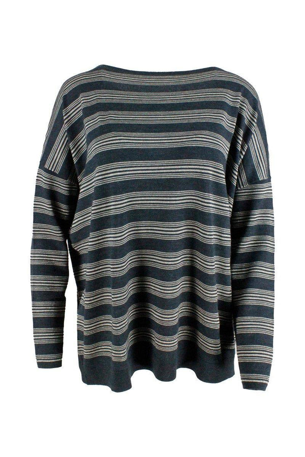 Brunello Cucinelli Striped Crewneck Jumper - Women - Piano Luigi