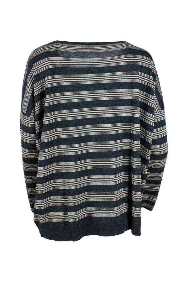 Brunello Cucinelli Striped Crewneck Jumper - Women - Piano Luigi