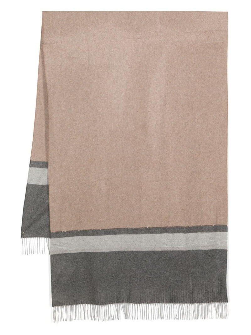 Brunello Cucinelli Striped Fringe Scarf - Women - Piano Luigi