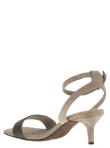 Brunello Cucinelli Suede Sandals With Precious Insert - Women - Piano Luigi