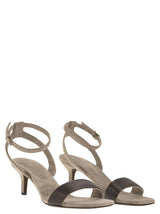 Brunello Cucinelli Suede Sandals With Precious Insert - Women - Piano Luigi