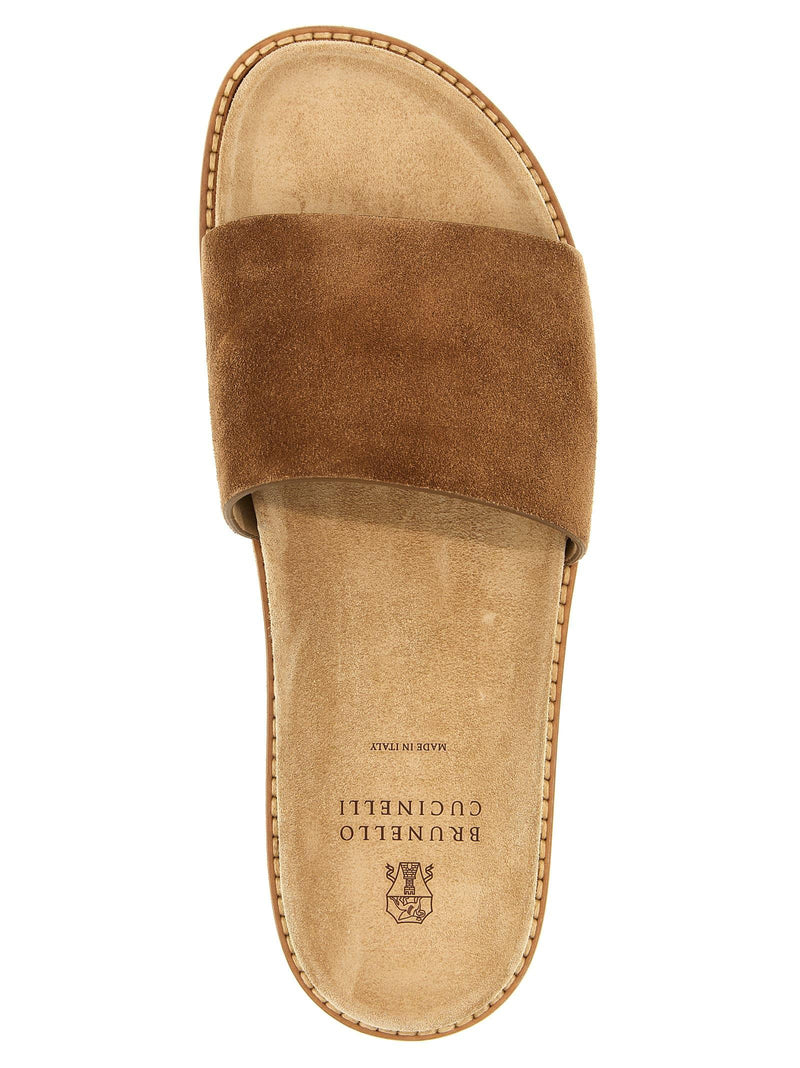 Brunello Cucinelli Suede Slides - Men - Piano Luigi