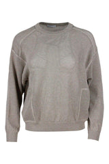 Brunello Cucinelli Sweater With Micro-mesh - Women - Piano Luigi