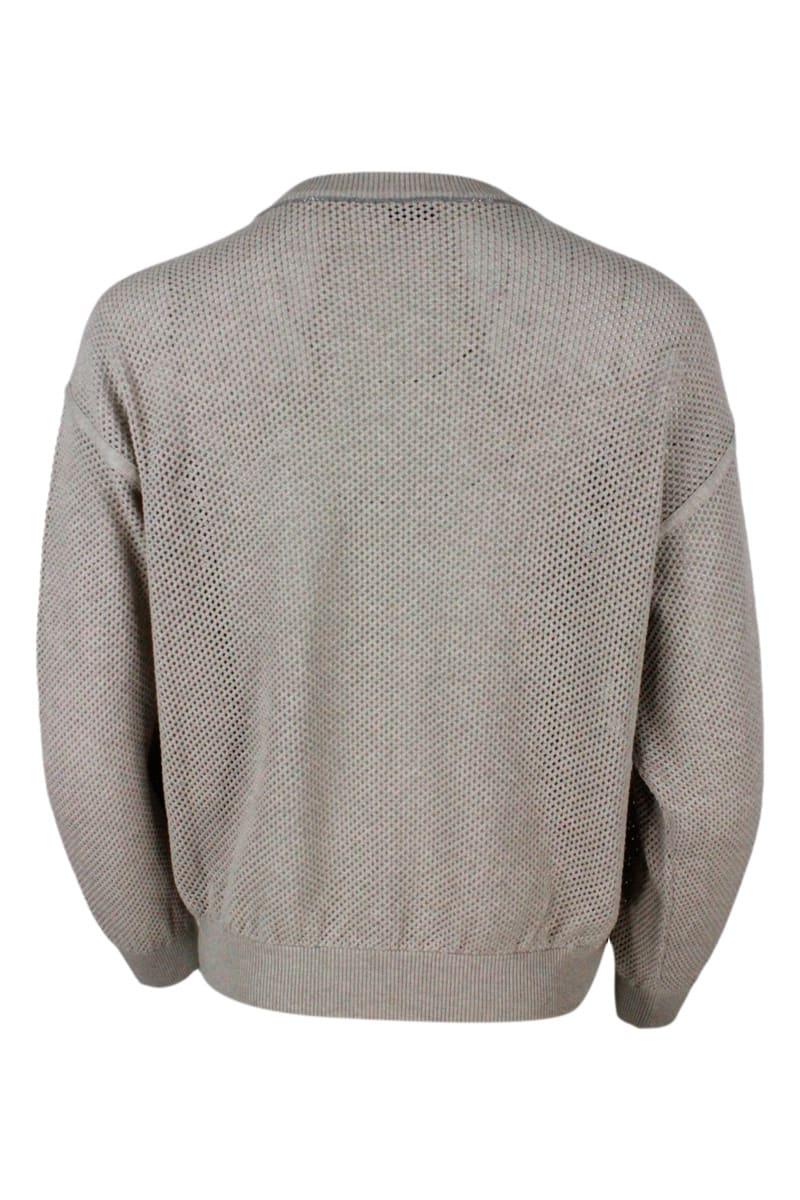 Brunello Cucinelli Sweater With Micro-mesh - Women - Piano Luigi