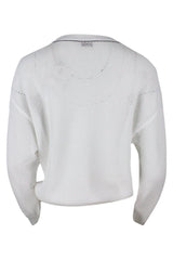 Brunello Cucinelli Sweater With Micro-mesh Work - Women - Piano Luigi